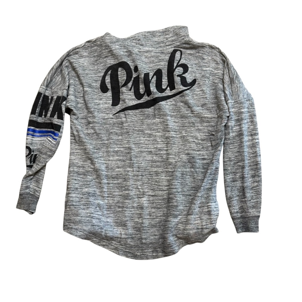 PINK Heather Gray VS Women Pullover Sweatshirt size L